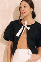 Chaleco lazo con mangas bombachas Luz