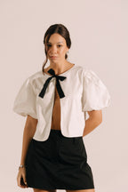 Chaleco lazo con mangas bombachas Luz