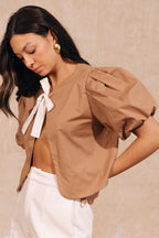 Chaleco lazo con mangas bombachas Luz