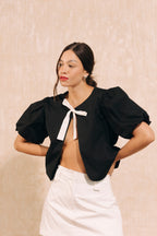 Chaleco lazo con mangas bombachas Luz