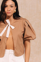 Chaleco lazo con mangas bombachas Luz