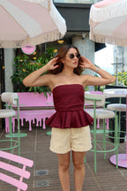 Strapless Peplum