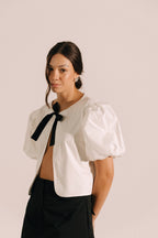 Chaleco lazo con mangas bombachas Luz